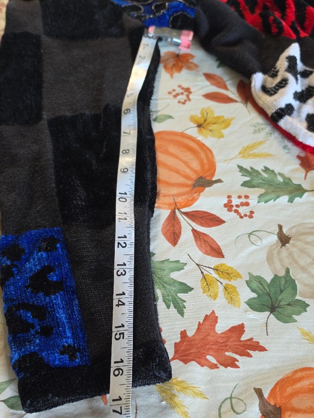 Vintage Berek Black Multi Patchwork Animal-Print Teddy Collar Sweater Jacket - Picture 11 of 11